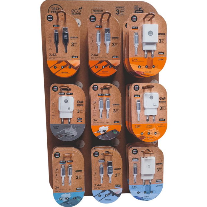 Tech One Tech Expositor EKO 400903 con 9 ganchos y 27 productos Tech One Tech Expositor EKO 400903 con 9 ganchos y 27 productos